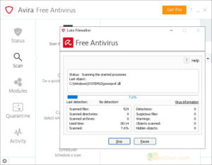 Avira Free Antivirus screenshot