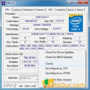 free for ios download CPU-Z 2.08