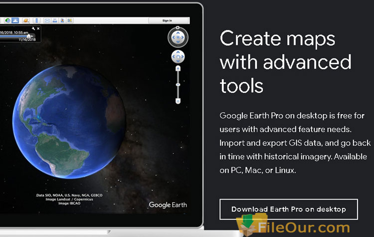 google earth pro desktop application