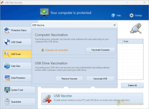 USB Disk Security usb vaccine screenshot