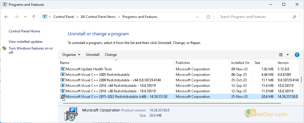 microsoft visual c redistributable package x64 download