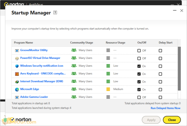 Norton Antivirus 2024 Offline Installer Free Download   Norton Antivirus Startup Manager 768x518 