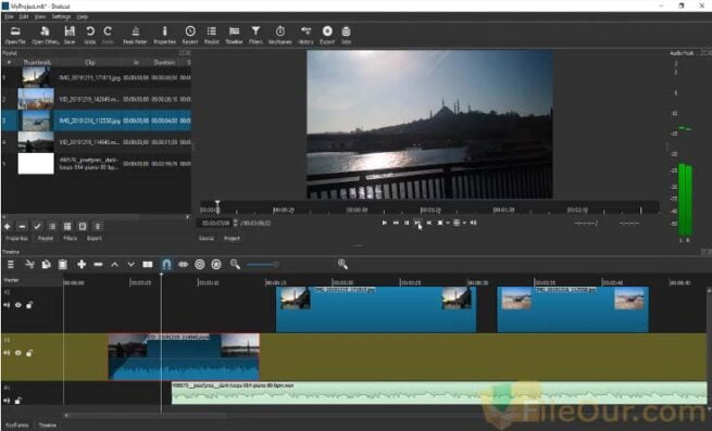 using shotcut video editor