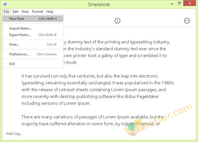 simplenote for windows 10