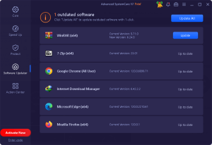 Advanced SystemCare software updater